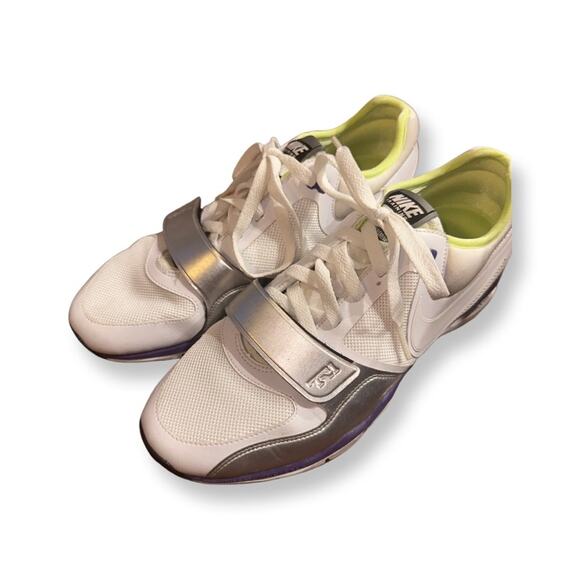 2011 Nike Womens Retro Trainer One Air Max Sneakers 8.5 white lime purple casual - Picture 14 of 15